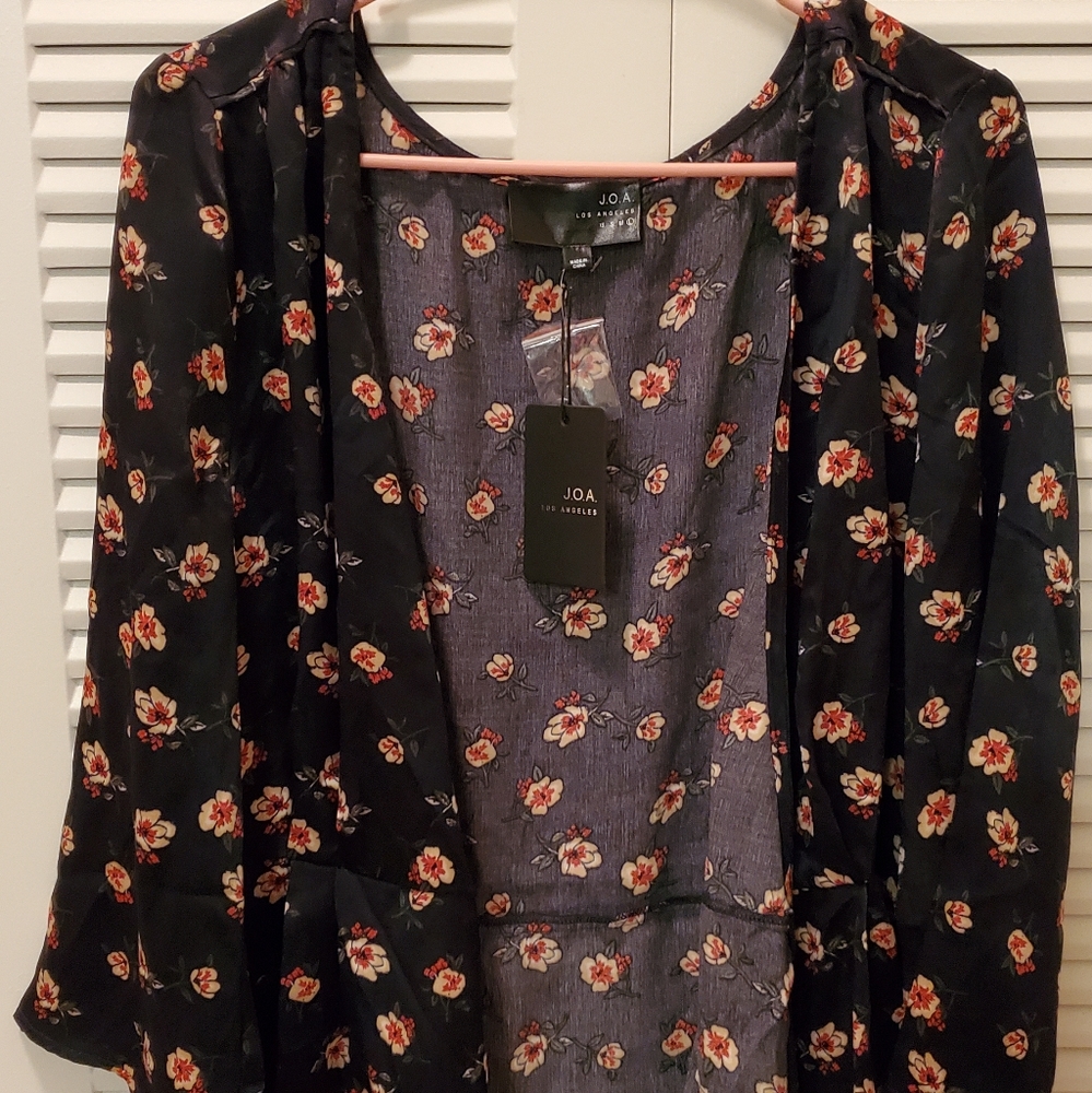 J.O.A LA Womens Black Cover Up/Cardigan Size Large